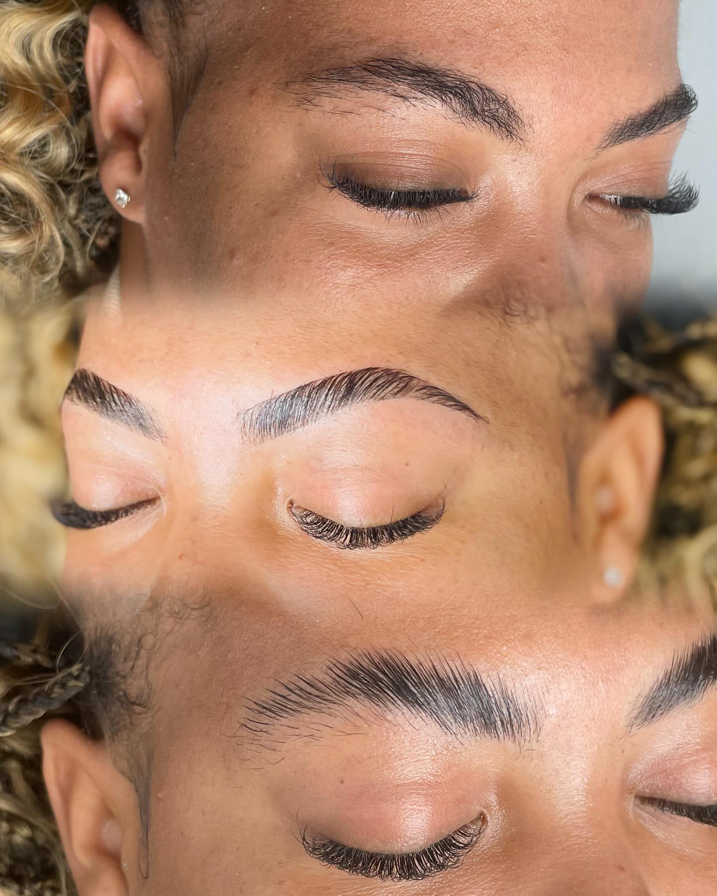Styled fluffy brows after lamination
